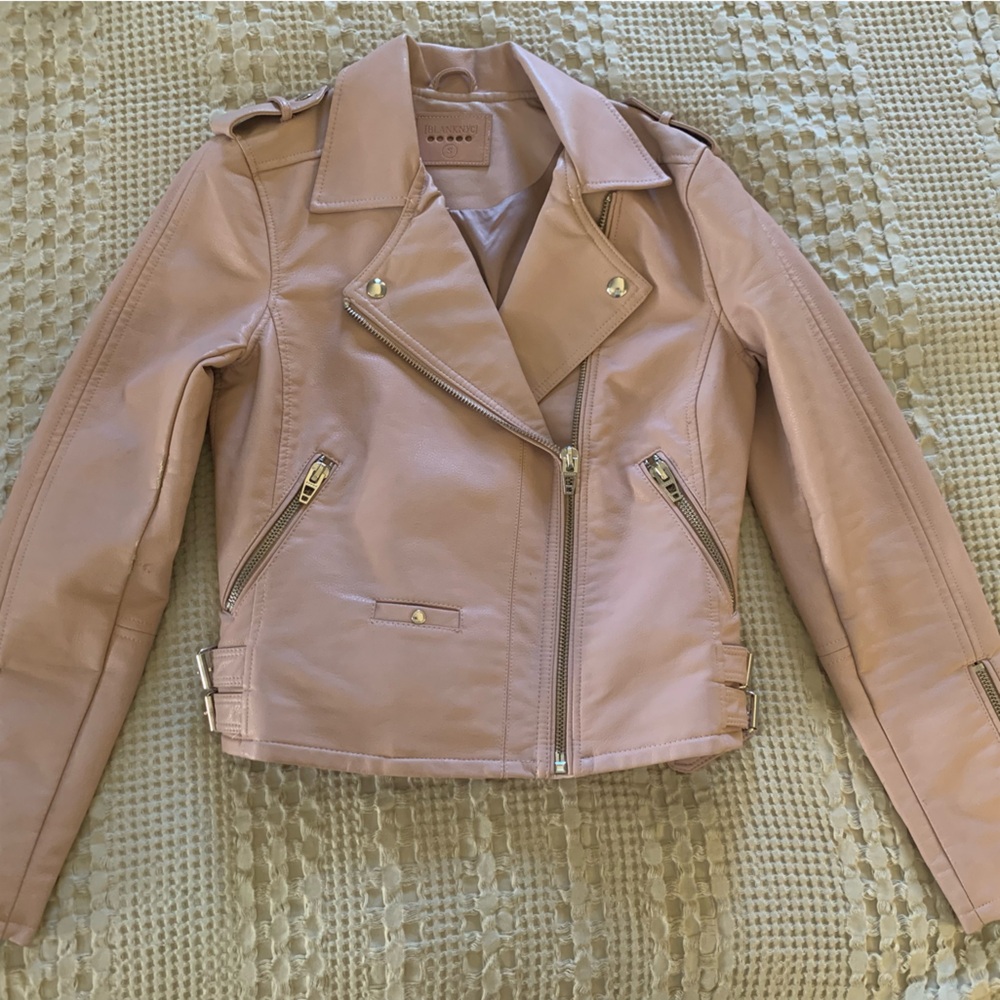 Blush Faux Leather Jacket